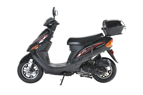 HHH Upgraded 49cc Gas Street Legal Scooter Moped with Matching Trunk I775