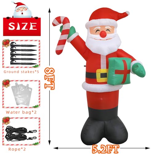 Inflatable Snowman Christmas Decoration with Rotating LED Lights N534