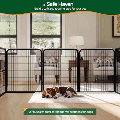 Yaheetech Dog Playpen Outdoor 40 Inch 8 Panels Metal Pet Fence I4784