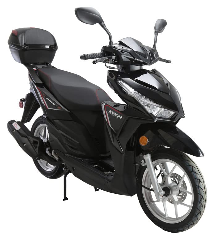 HHH Upgraded Vitacci Spark150 150cc Automatic Street Scooter with GY6 Engine (Black) E4487
