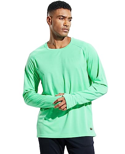 MIER Men's UPF 50+ Long Sleeve Sun Shirt Quick Dry Rash Guard D284