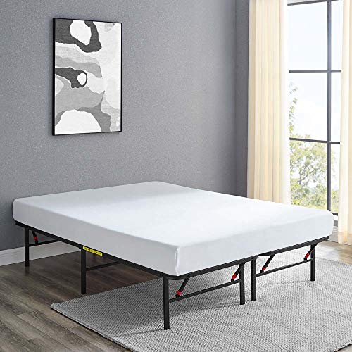 Amazon Basics Foldable Metal Bed Frame with Storage, Full Size, Black A770
