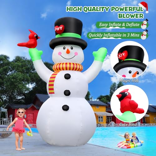 FunFanso 14 FT Christmas Inflatable Snowman with LED Light U47374