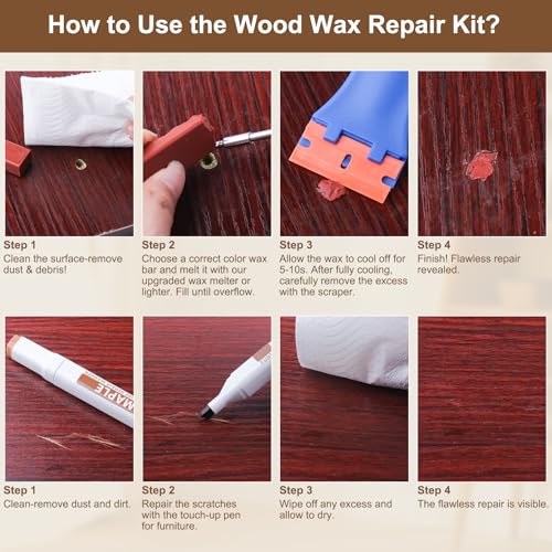 Laminate Wood Floor Repair Kit with Wax Melting Tool, Blue F5867