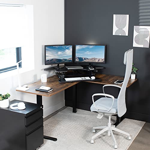 VIVO VE Series 43 inch Electric Height Adjustable Standing Desk Converter, Black Y899383