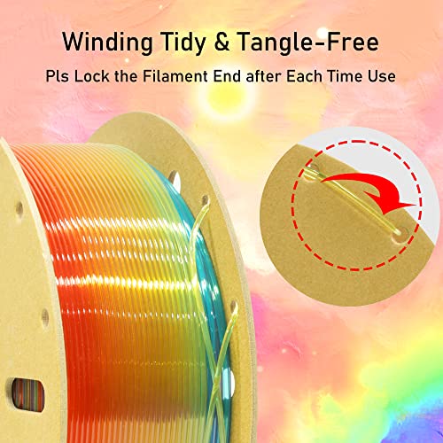 MIKA3D Bicolor Silk PLA 3D Printer Filament Bundle, 1.75mm, 6 Spools V5573