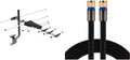 GE Outdoor HD Digital TV Antenna, Supports 4K 1080P HD Smart TV VHF UHF, J Mount Included & GE RG6 Coaxial Cable, 50 ft. F-Type Connectors, Quad Shielded Coax Cable, 3 GHz Digital, in-Wall Rated