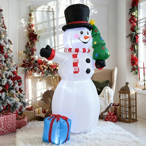 4 FT Christmas Snowman Inflatable with LED Lights Indoor Outdoor Decor E952