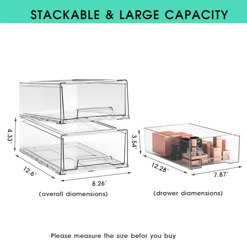 Desk Organizer with 5 Drawers, Plastic Storage Box for Office Supplies G663489