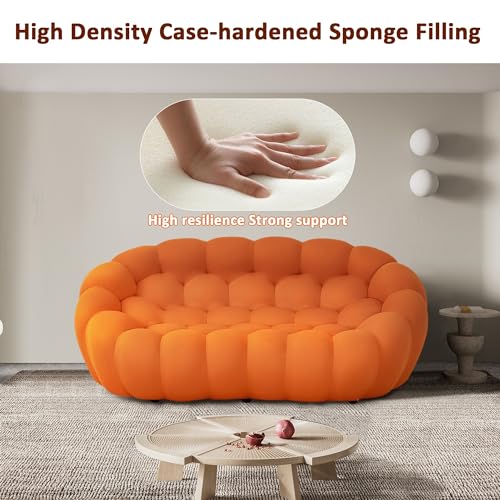 Modern Loveseat Sofa 2 Seater Mesh Fabric Curved Couch N8255