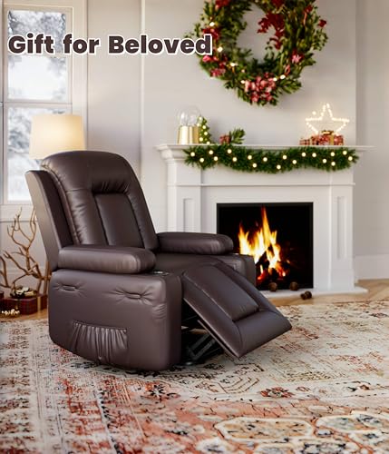 GarveeHome Power Lift Recliner Chair with Heat and Massage, Faux PU, for Elderly I162