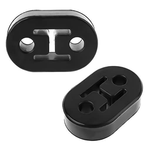 2PCS Car Exhaust Rubber Hanger, Universal 2 Holes 0.43inch Muffler Bracket Mount P825005
