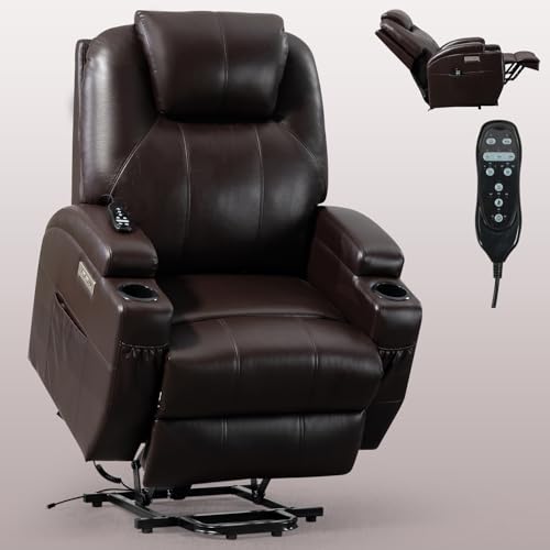 Power Lift Recliner Chair for Elderly with Heat and Massage, Black S324855