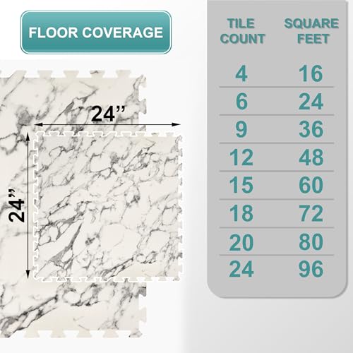 Sorbus Wood Grain EVA Interlocking Floor Mats with Borders J287