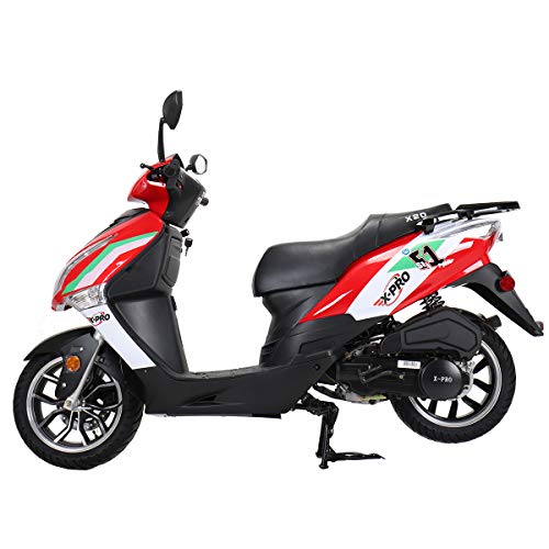 X-PRO 150cc Moped Street Gas Adult Bike with 13" Aluminum Wheels (Blue) Y478816