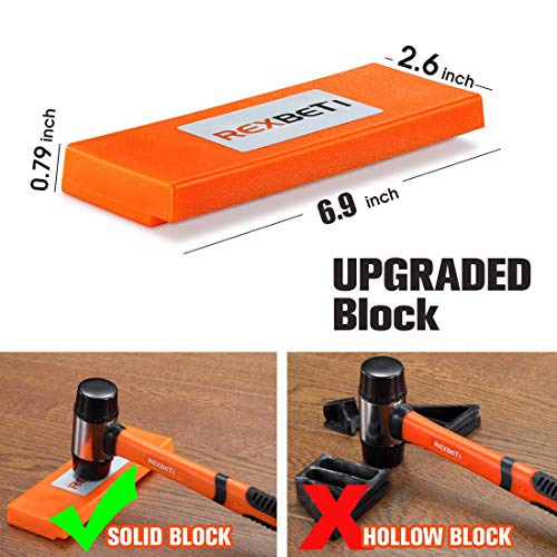 REXBETI 44-Piece Laminate Wood Flooring Installation Kit with Tapping Block, Pull Bar, Mallet and Spacers U4801