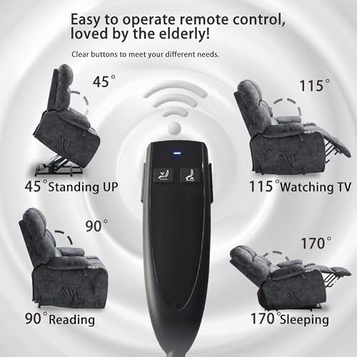 Lift Chair Recliner with Massage and Heat, Heavy Duty for Seniors, Brown V12888