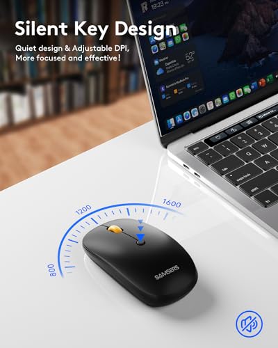 Samsers Foldable Bluetooth Keyboard and Mouse Combo, 2.4G + BT5.0, USB-C Rechargeable, for Windows Android iOS Mac OS N54454