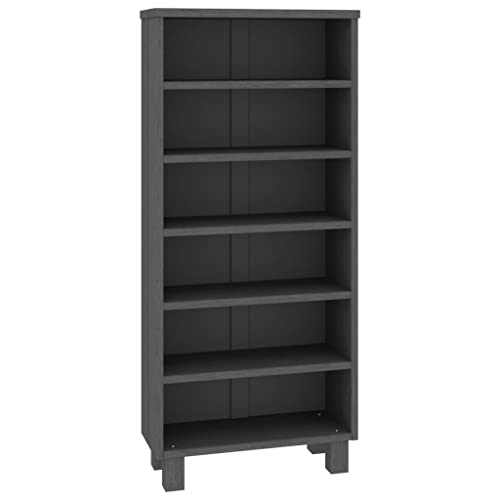 CD Cabinet Light Gray Solid Wood Pine Storage Media Display Cabinet F4136