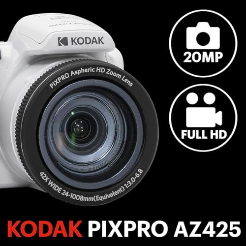 Kodak PIXPRO AZ425 Astro Zoom 20MP Full HD Digital Camera with 32GB Card and Bag N895
