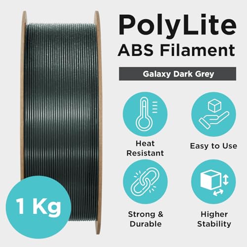 Polymaker PolyLite ABS Filament 1.75mm Black, 1kg F638424