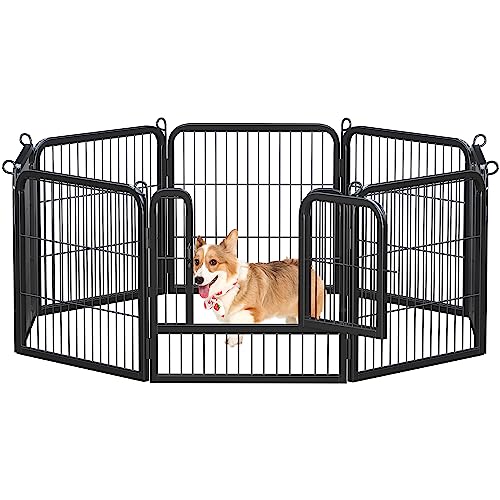 Yaheetech Dog Playpen Outdoor 40 Inch 8 Panels Metal Pet Fence I4784