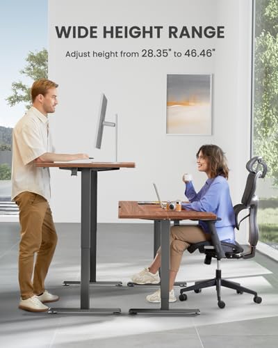 ErGear Height Adjustable Electric Standing Desk 48 x 24 Inches, Walnut S608
