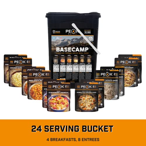 Peak Refuel Basecamp Bucket 3.0 Freeze Dried Backpacking Food, 3 Pack D611