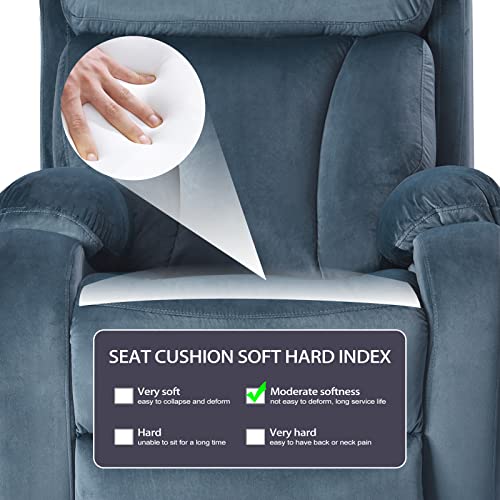 Power Lift Recliner for Elderly with Remote Control, Navy Blue P60192