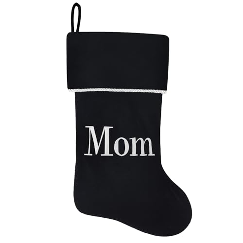 20 Inches Initial Monogram Blue Velvet Christmas Stocking with Gold Trim U394