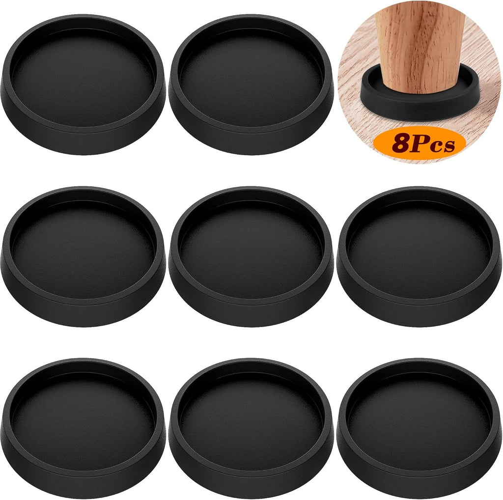 Furniture Coasters Caster Cups 2.5 Inch Non Slip Rubber Pads for Hardwood Floors Z829584