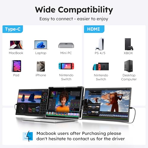Laptop Screen Extender 14" FHD 1200P IPS Portable Monitor X6094