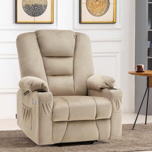 MCombo Small Power Lift Recliner Chair with Massage and Heat, Brown N356790