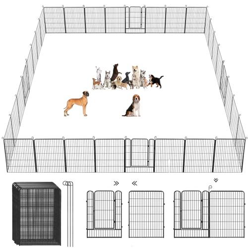 Dog Playpen 32 Inch 10 Panels Outdoor Dog Fence with Lock C803