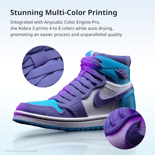 Anycubic Kobra S1 Combo 3D Printer, Multi-Color High Speed Core XY M628