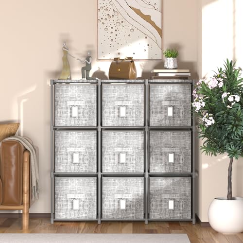 Cube Storage Organizer with 6 Printed Bins and Labels Y73983