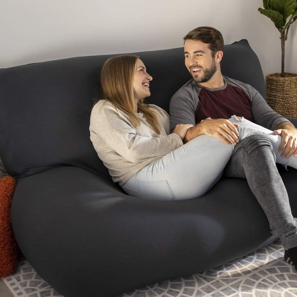 Yogibo Double Oversized Bean Bag Chair with Washable Cover, Brown W855073