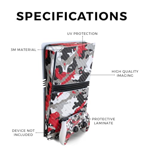 MightySkins Carbon Fiber Gaming Skin for PS5 Digital Edition Disc Drive - Black Camo S1804