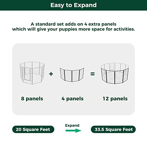 FXW Rollick Dog Playpen 32 Inch 16 Panels for Small and Medium Dogs E405995