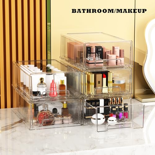 Desk Organizer with 5 Drawers, Plastic Storage Box for Office Supplies G663489