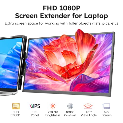 Laptop Screen Extender 14" FHD 1200P IPS Portable Monitor X6094