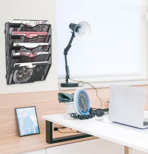 Hanging Wall File Organizer 3 Pocket, Black F549576