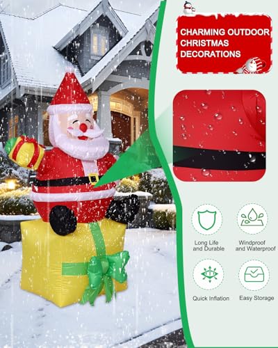 Christmas Inflatable Snowman with Penguin Yard Decoration with LED Lights K4000
