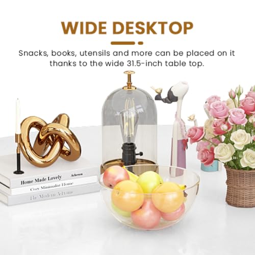 42 Inch Round Tulip Dining Table with Metal Pedestal Base V455351