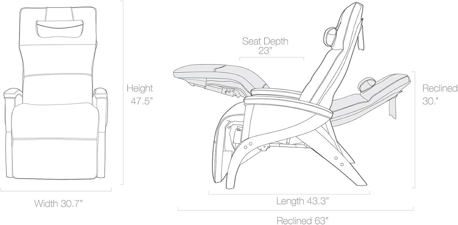 Svago ZGR Newton Leather Zero Gravity Recliner (Pepper) A621
