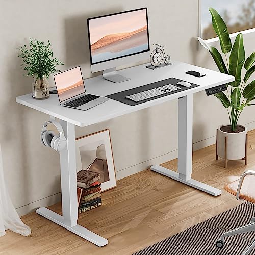 Adjustable Height Electric Standing Desk 55x24 Inch Black W5266