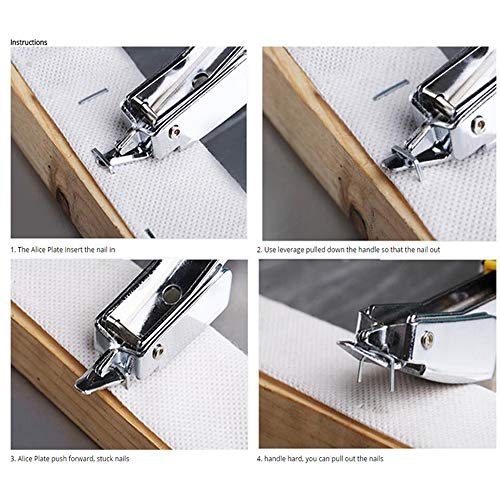 Heavy Duty Staple Remover Claw Tool for Furniture, Wood, Carpet (Blue) R63157