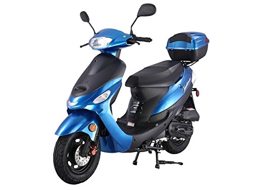 HHH 49cc/50cc Gas Street Legal Scooter Moped MP50-02 with Trunk, Red Z559371
