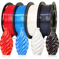MIKA3D Bicolor Silk PLA 3D Printer Filament Bundle, 1.75mm, 6 Spools V5573
