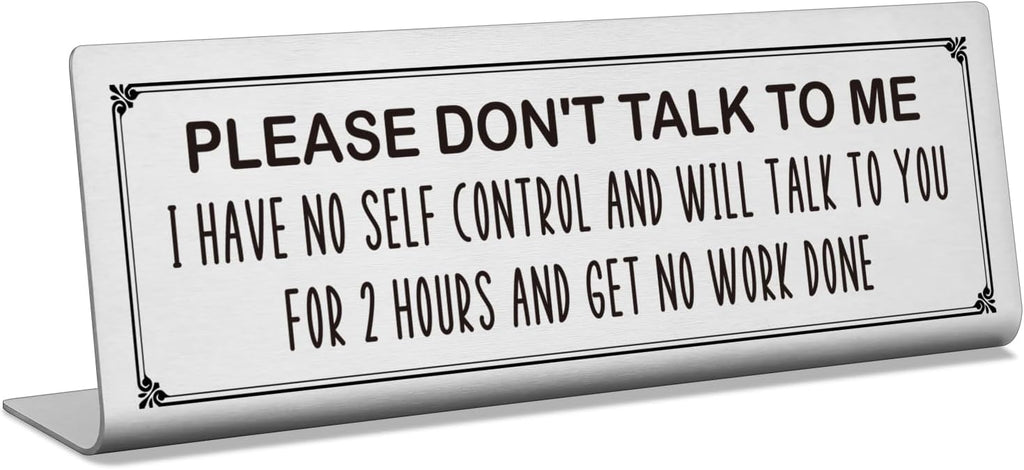 Funny Office Decor Signs for Cubicle Decor or Desk Decorations, Work Decorations Office Desk Accessories, Work Humor Gifts for Women Men, DSG144